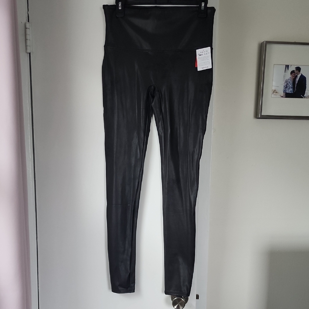 SPANX Black Matte Finish Leggings